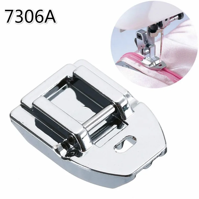 

2023 Invisible Zipper Foot Feet Domestic Machine Parts Presser Foot 7306A for Singer Brother Janome Babylock Sewing Accessories
