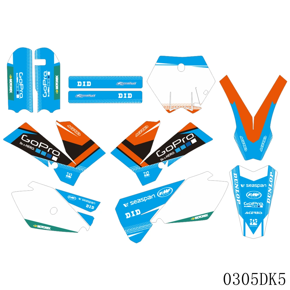 

For KTM SX85 SX 85 2006 2007 2008 2009 2010 2011 2012 Full Graphics Decals Stickers Motorcycle Background Custom Number Name
