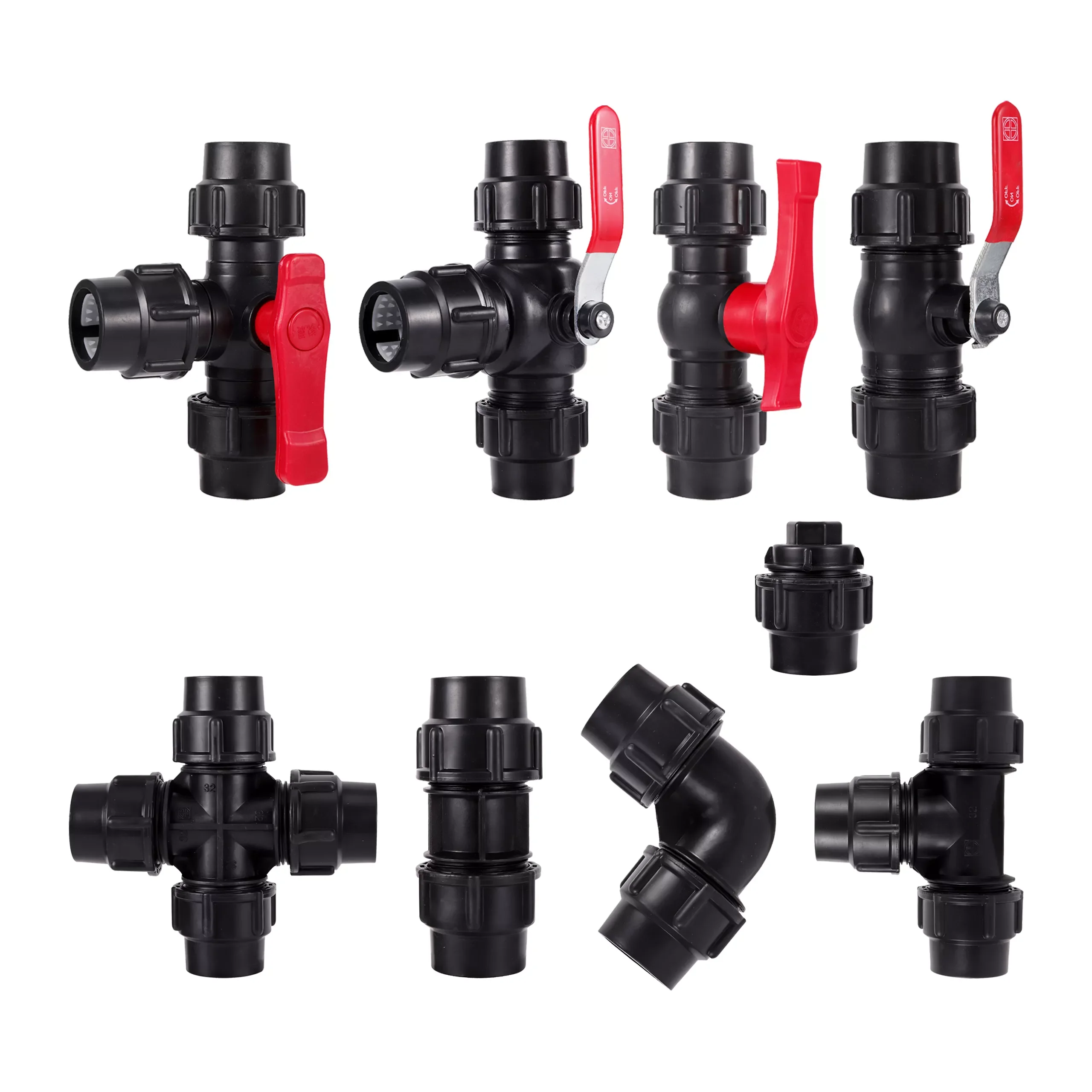 

PE Quick Coupling Garden Direct Connection Water Pipe Connector Agriculture Irrigation System PE PVC Tube Fittings 20~50mm