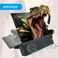 12 inch phone screen magnifier 3d hd movie magnifier mobile phone screen projector magnifier with foldable stand