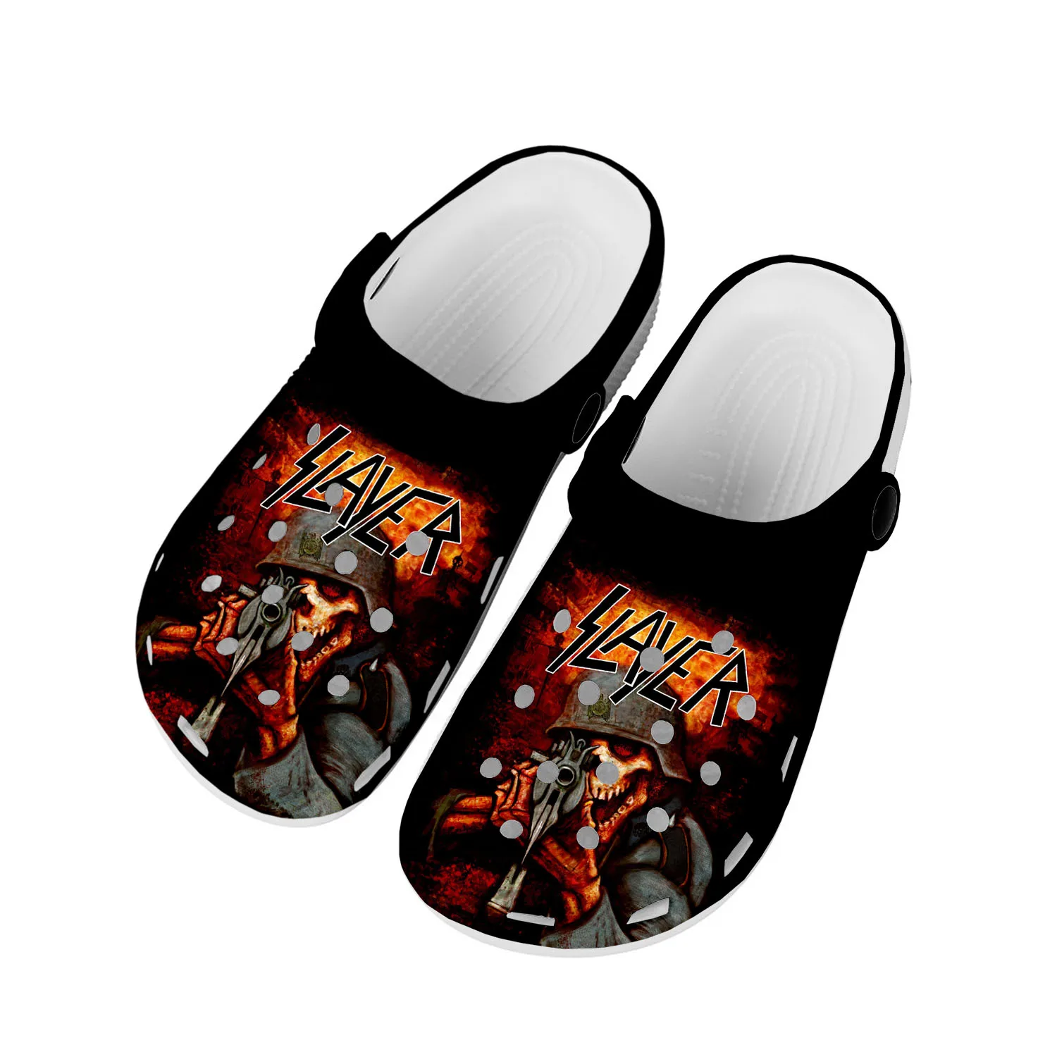 

Korn Rock Band Home Clogs Custom Water Shoes Mens Womens Teenager Shoe 3D Print Garden Clog Breathable Beach Hole Slippers White