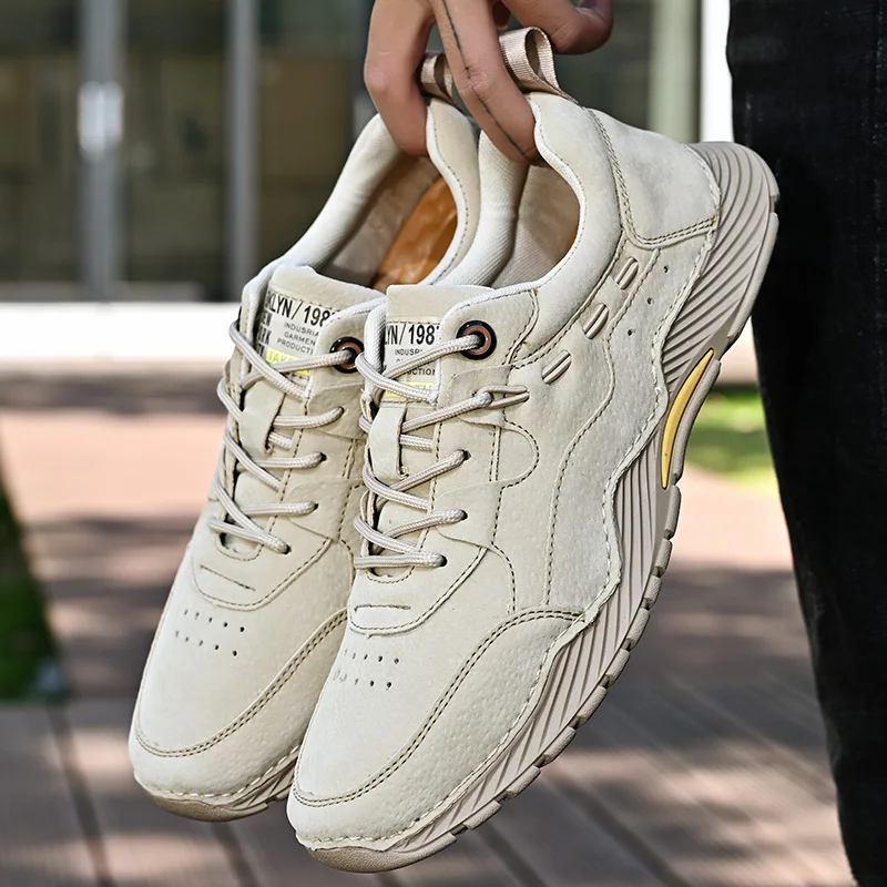 

2023 кожа из микрофибры, прошитая подошва, повседневная спортивная обувь, абразивная кожа