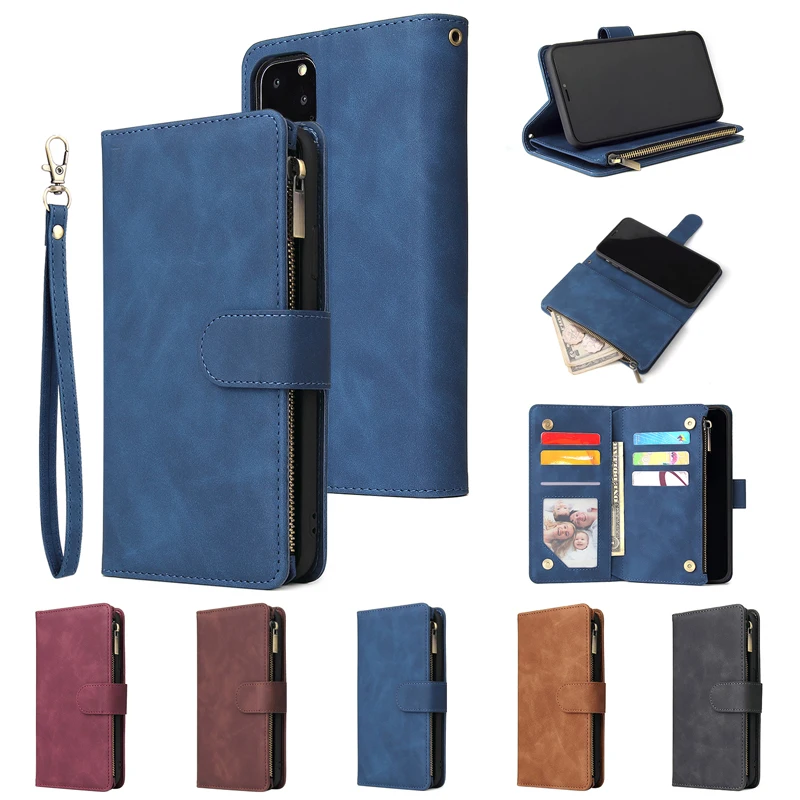 

For iPhone 11Pro Case Multifunction 2 in 1 Retro Wallet Card Leather Apple 12 13 Pro max Case Vintage Flip Smart Phone Bag Cover