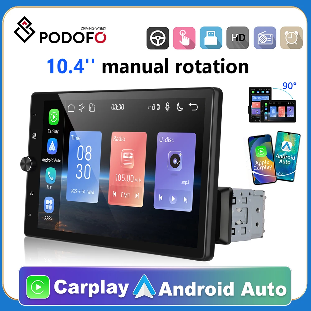 Автомобильный мультимедийный плеер Podofo стерео-система на Android с bluetooth FM USB