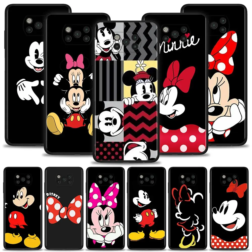 

For Xiaomi POCO X3GT X3NFC X3 M4 M3 12 Pro 12X 11 10T Lite Pro 10 9T 11T Pocophone F1 Note 10Lite Coque Cute Minnie Mickey Mouse