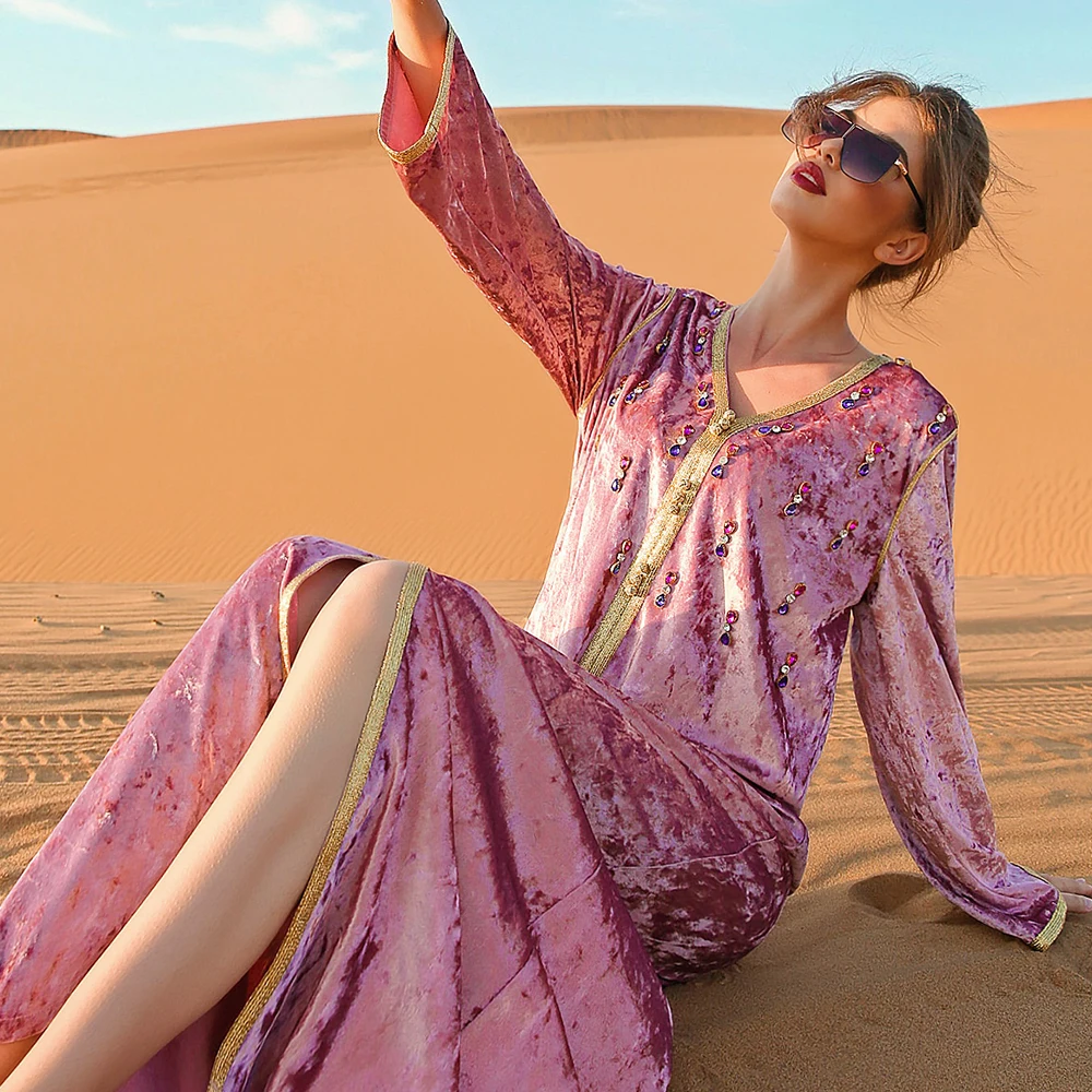 Рамадан открытая Дубай абайя кимоно кардиган мусульманский хиджаб платье кафтан абайя Исламская одежда для женщин Кафтан марокканский Кат...
