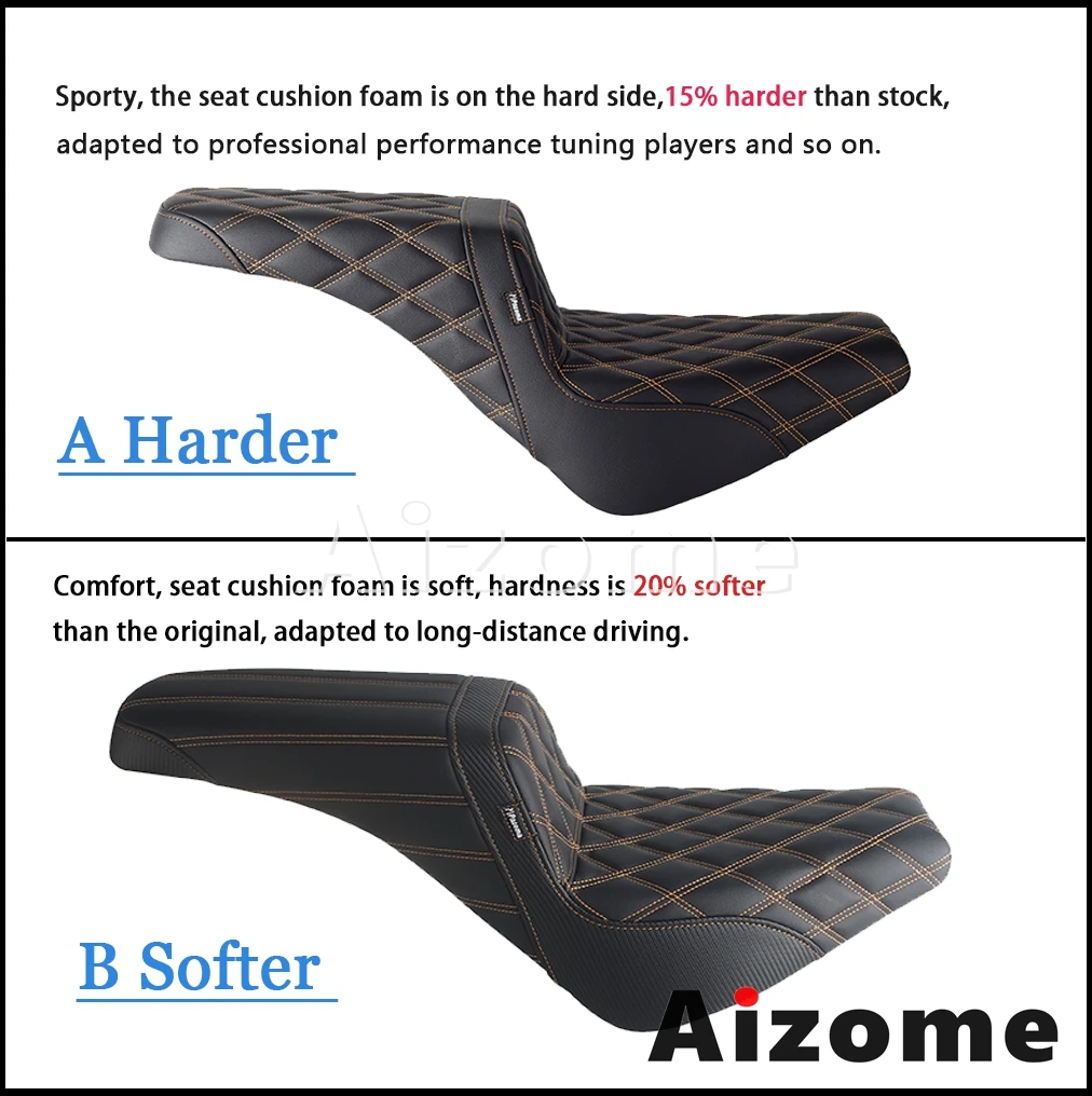 Мотоциклетная подушка для двух сидений Harley Softail Standard FXST FLDE Heritage Classic 114 FLHC FLHCS 2018-up PP