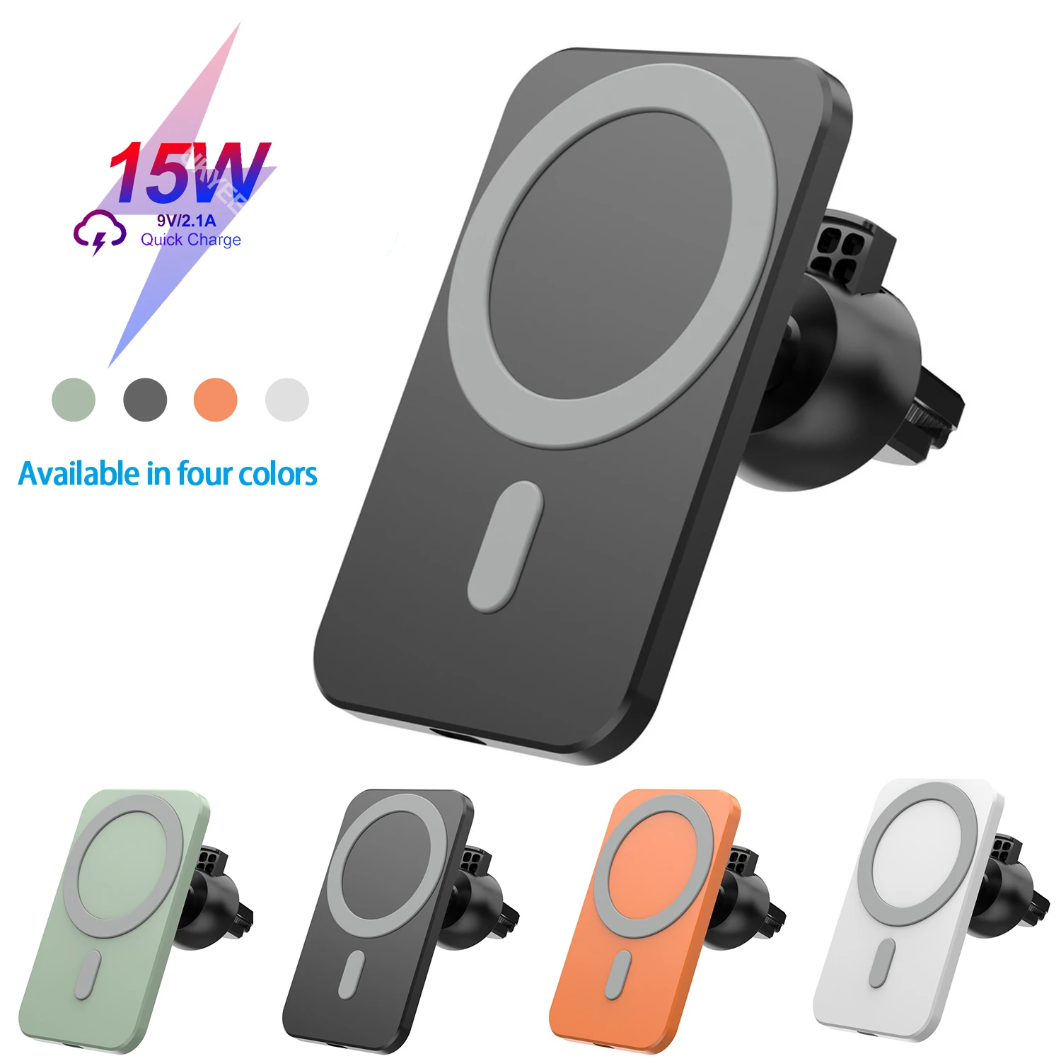 

Magnetic Wireless Car Charger Adjustable Auto Alignment Air Vent Compatible with-Mag Safe iPhone 12 Pro Max Mini Xiaomi Huawei