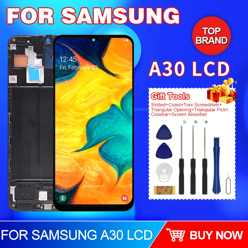 Лидер продаж оригинальный ЖК-дисплей 6 4 дюйма A305F A305 для Samsung Galaxy A30 сенсорный