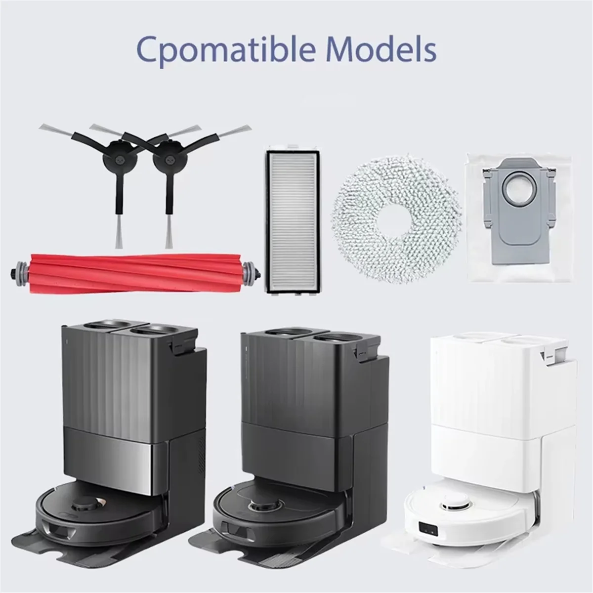 Для Roborock Qrevo S/Qrevo Pro/Qrevo MaxV робот-пылесос часть Hepa-фильтра накладка для швабры