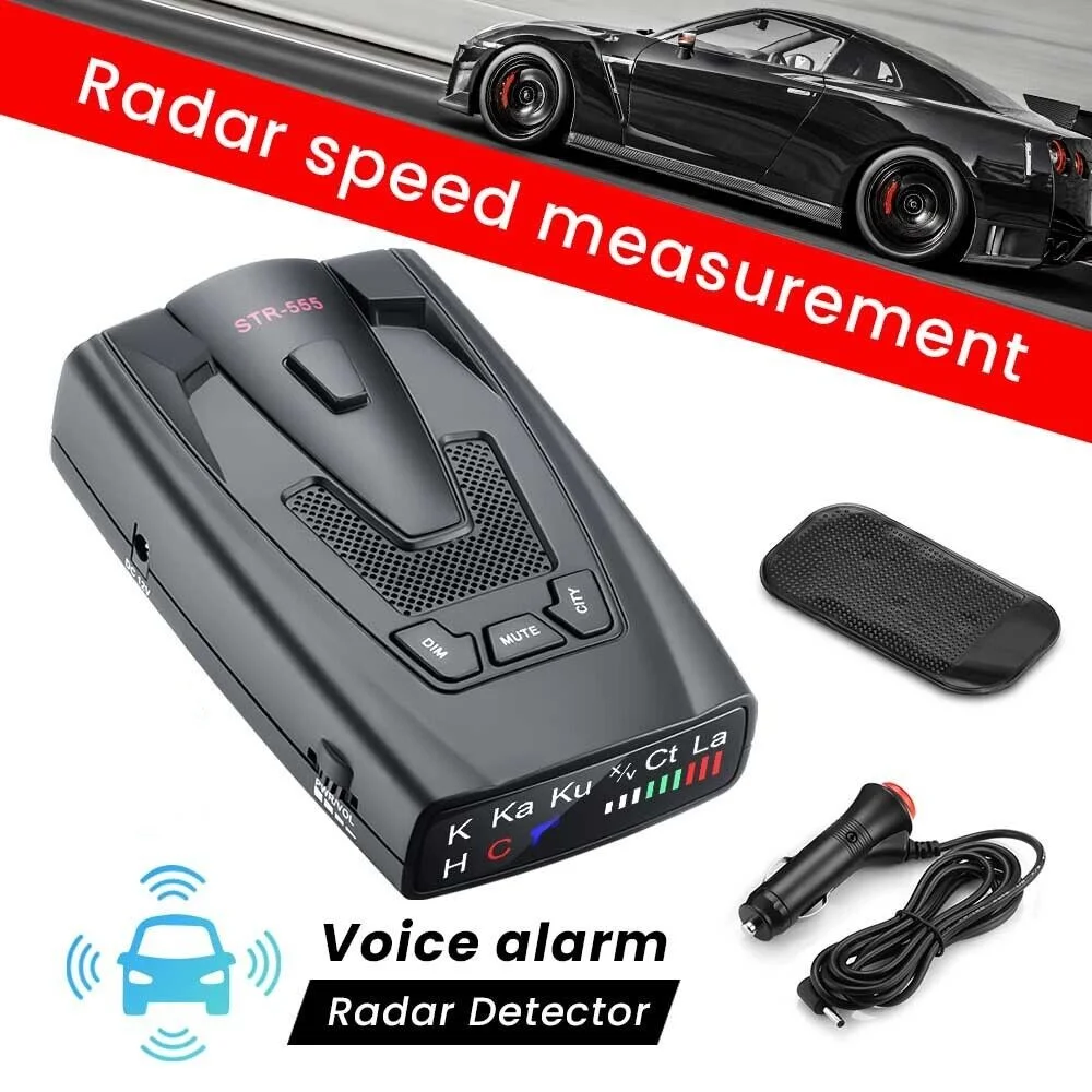 

Car Radar Detector English Russian Thai Voice Auto Vehicle Speed Alert Alarm Warning X K Anti Radar Car Detector