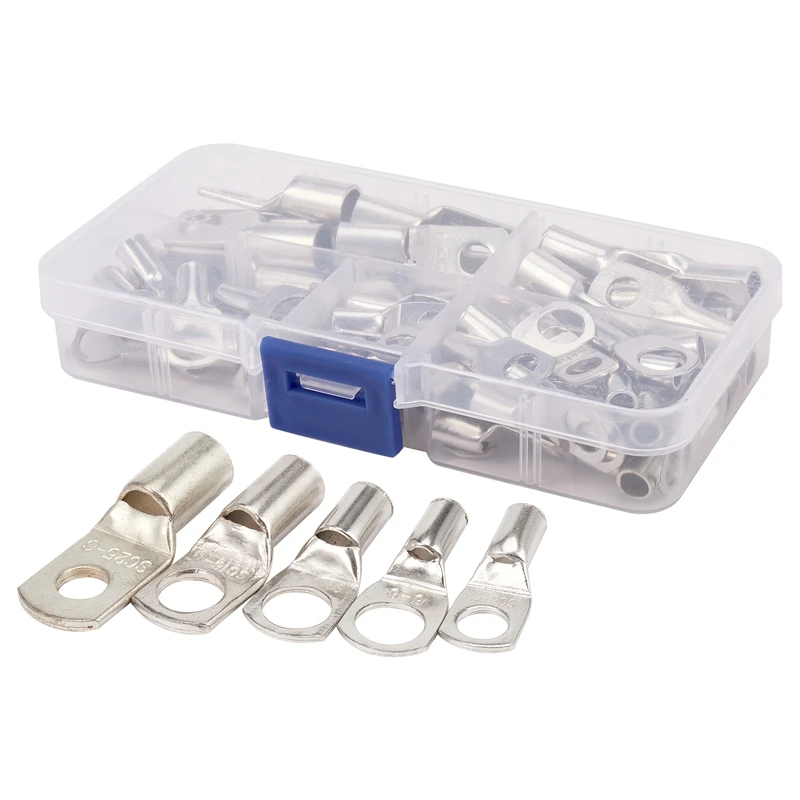 

Bolt Hole Tinned Copper Cable Lugs Battery Terminals Set Wire Terminals Connector