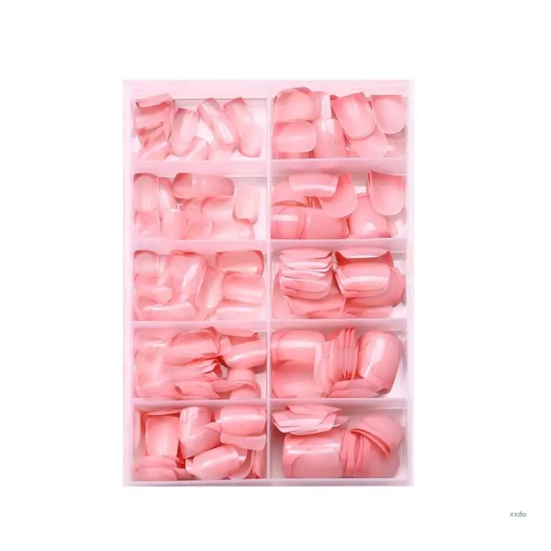 120 шт. натуральные акриловые искусственные ногти квадратные короткие типсы для