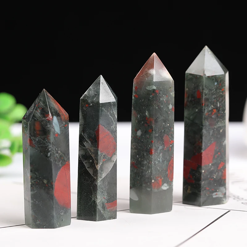 

1PC Natural Dragon's Blood Stone Tower Room Decor Healing Crystal Point Witchcraft Home Decoration wand Ore Crafts Crafts Gift