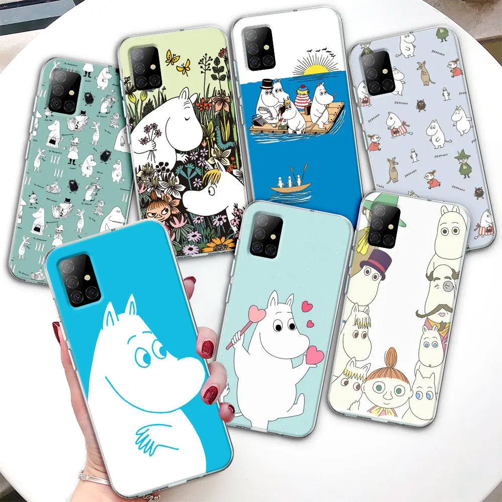 

Cartoon M-moomins Transparent Case for Samsung Galaxy A53 A54 A13 A52 A12 A51 A32 A71 A21s A31 A72 A41 A11 A42 A73 Phone Cover