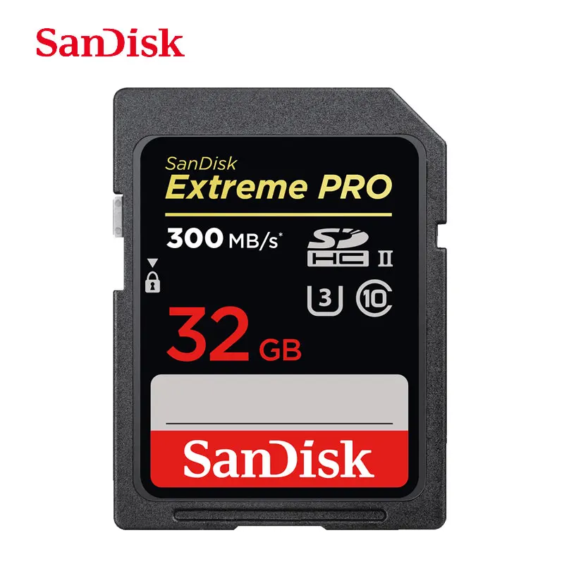 SanDisk Memory Card Extreme PRO SDHC SDXC UHS-II Cards 300MB/s 128GB 64GB 32G U3 4K Full HD memoria Flash SD Card For Camera enlarge