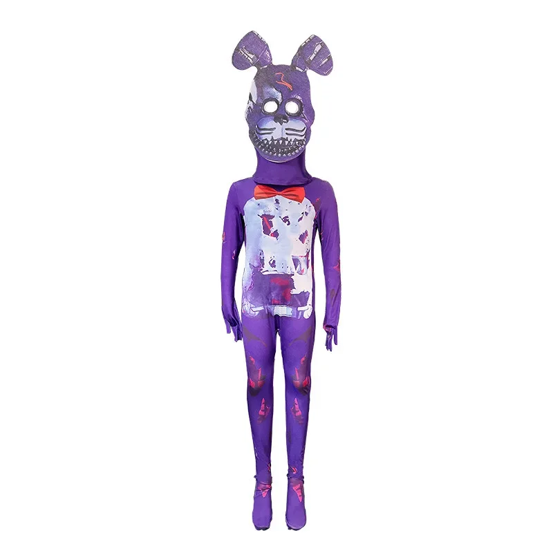 Фото Костюм на Хэллоуин Bear House для детей, комбинезон Five Nights Freddyed, косплей Nightmare Bonnie Fnaf Freddy, аниме 2025 PPT01.. №5