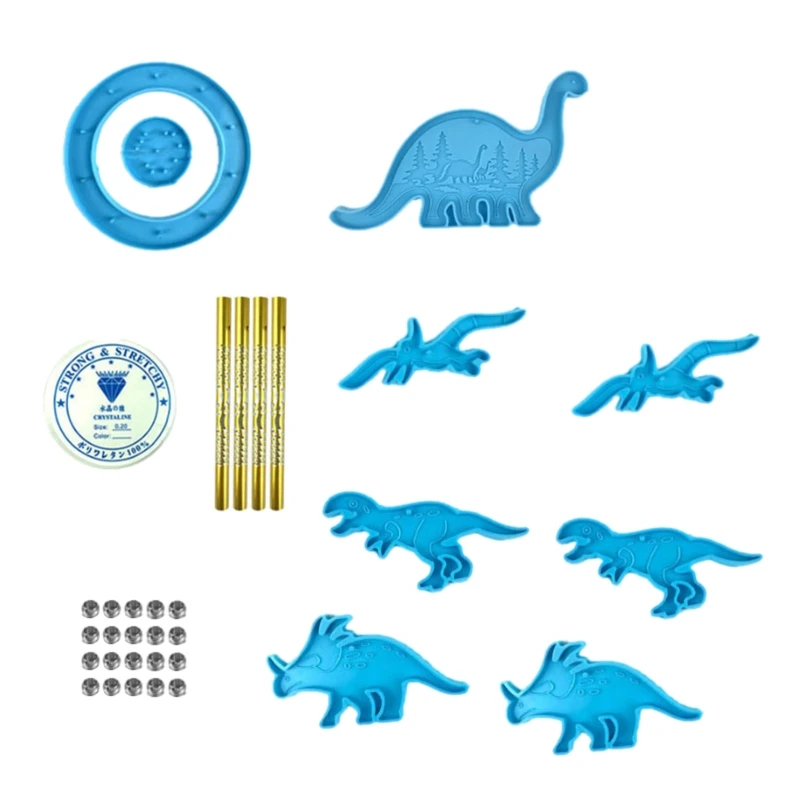 

Little Dinosaur Wall Hanging Wind Chime Mould Silicone Epoxy Resin Molds DIY Pendant Jewellery Making Home Decor