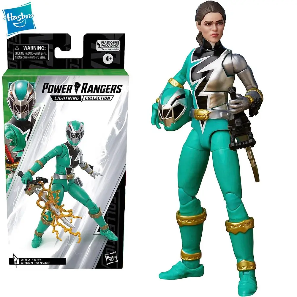 

Фигурки героев Hasbro Power Ranger, коллекция молний, динозавр, Фурия, зеленый рейнджер, 6 дюймов, Игрушечная модель, подарок, коллекционные предметы, в наличии