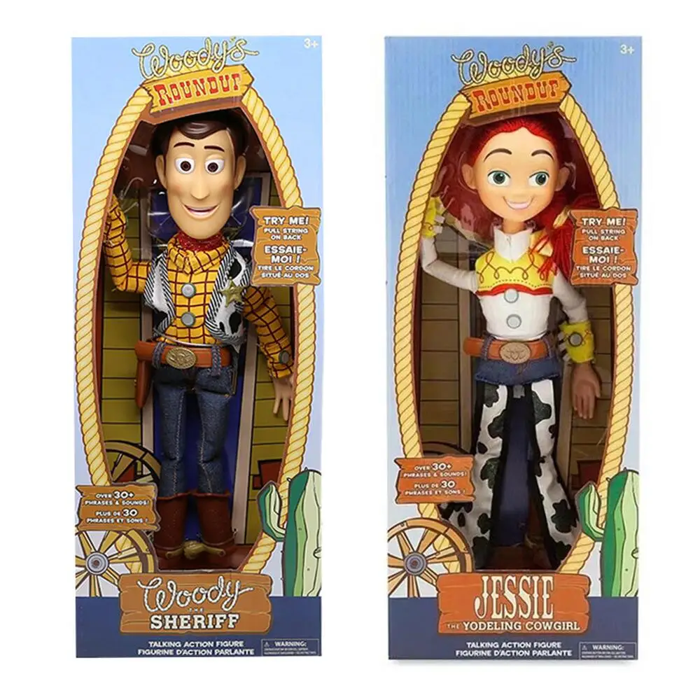 

Disney Toy Story 3 4 Talking Woody Jessie Action Figures Cloth Body Model Doll Limited Collection Toys Children Gifts 40C