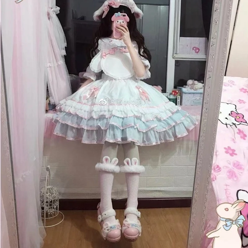 

Bunny Socks Kawaii White Harajuku Lolita Cute Fashion Longsocks Lolita Accessories Plush White Socks Women Socks