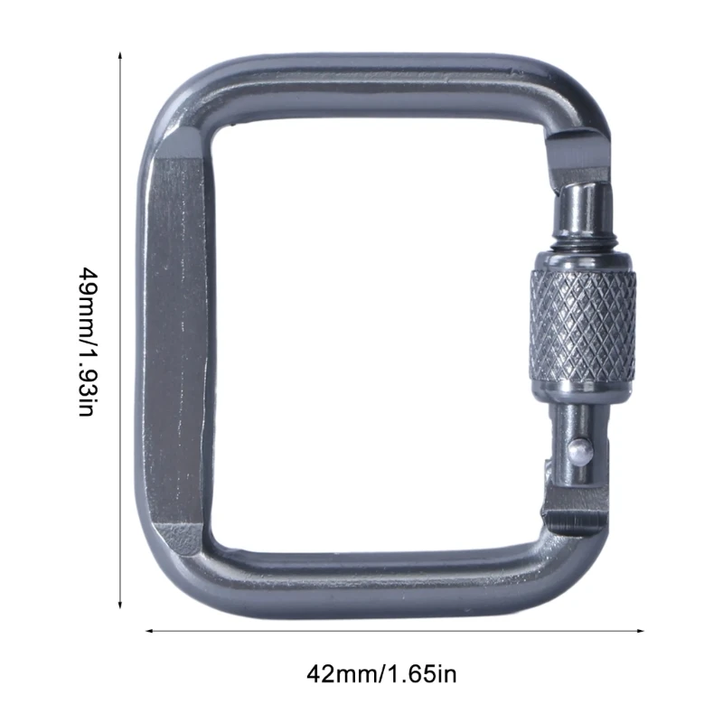 Алюминиевый брелок с защитной пряжкой карабин фиксирующимся крючком и винтовым