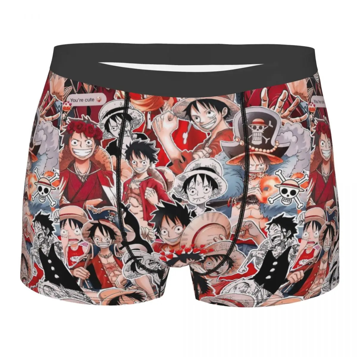 

Трусы-боксеры Мужские дышащие, нижнее белье с японским Аниме Манга, брифы