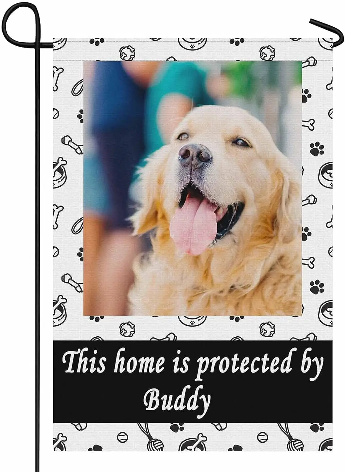 Индивидуальный Садовый флаг YesCustom для собак золотистый ретривер на заказ с