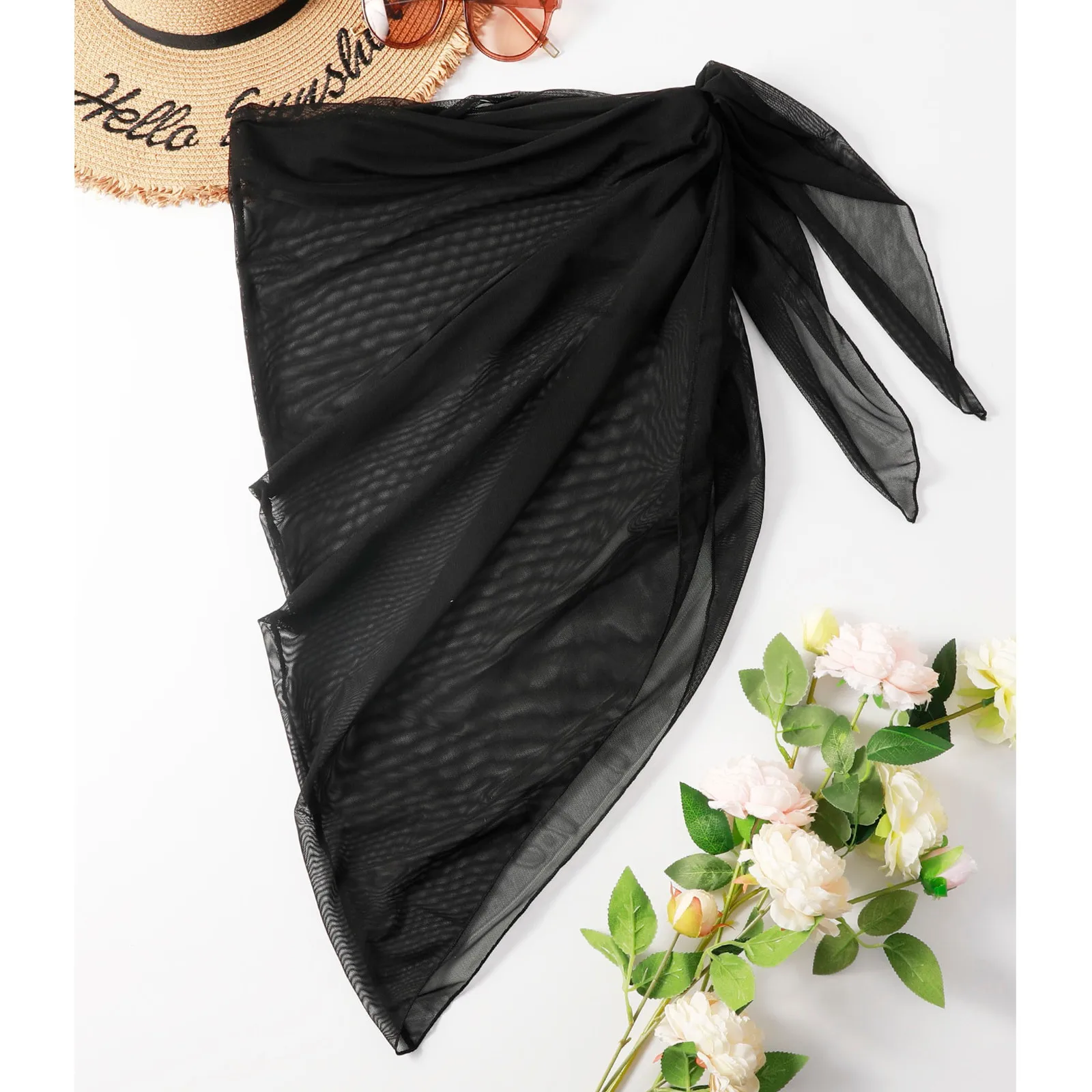 Сексуальные женские шифоновые купальники искусственная накидка кафтан саронг