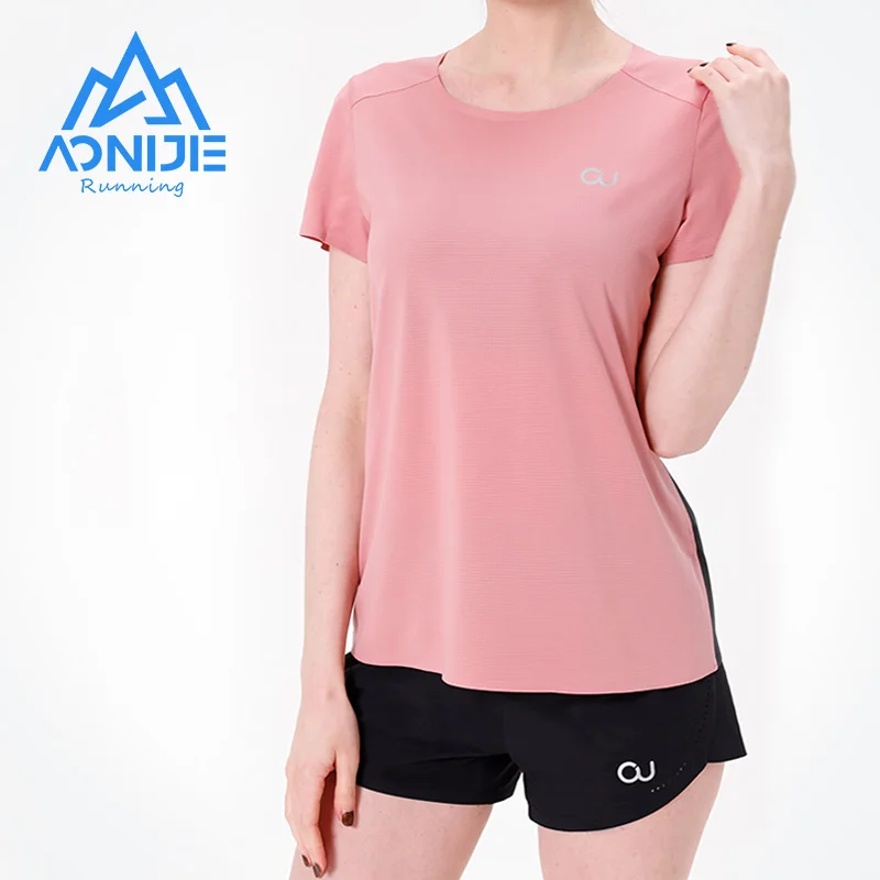 

AONIJIE Women Quick Dry Short Sleeve Sports Running T Shirt Breathable Slim Tops Yoga T-shirts Tees Fitness Gym Workout Shirts