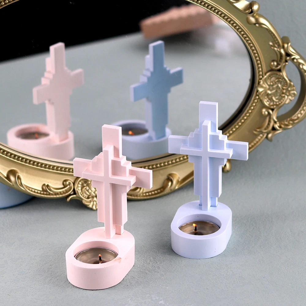 Форма для подсвечника силиконовая Креста надгробия