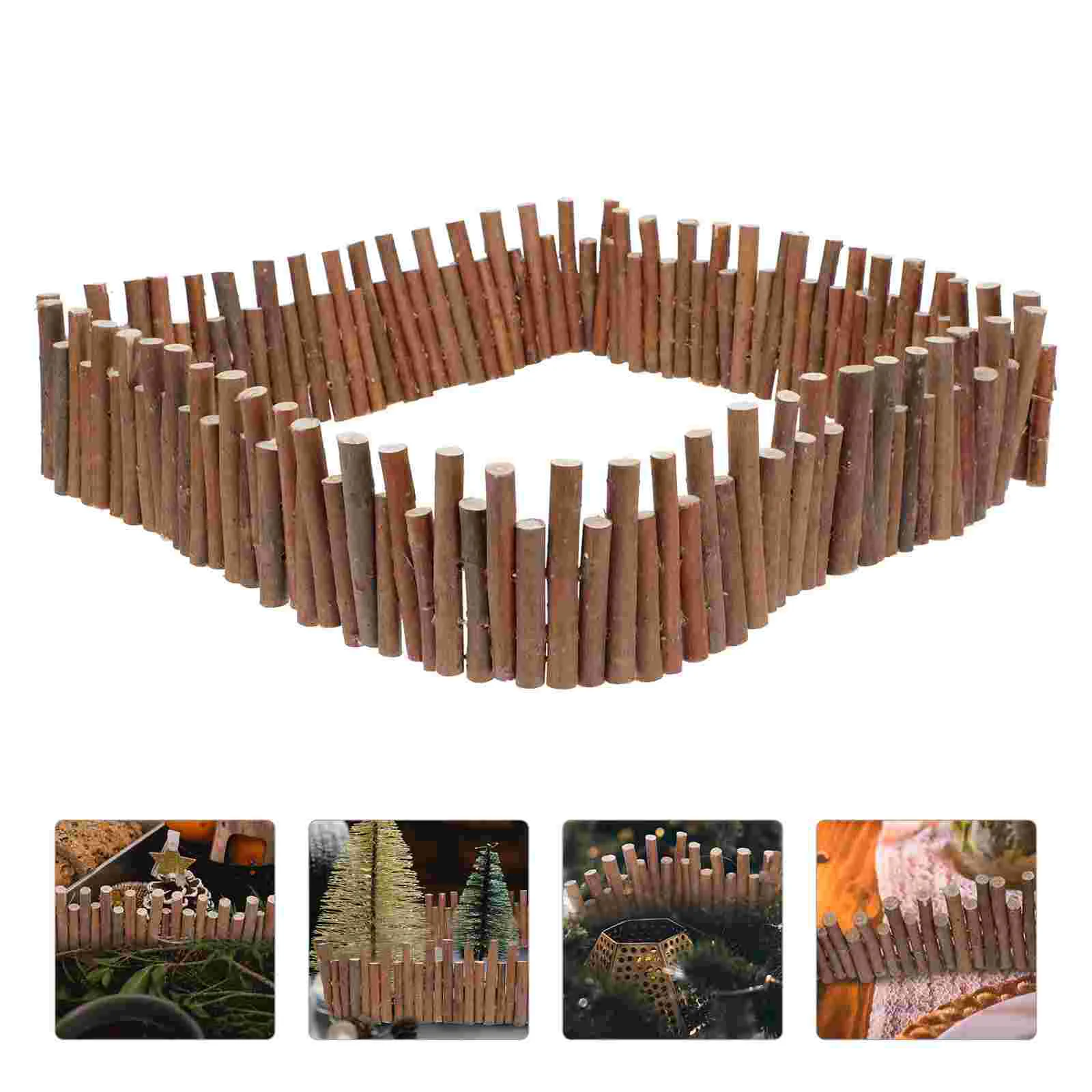 

1 Set Xmas Scene Layout Props Mini Landscape Adorns Small Ladder Xmas Fence Decor for Xmas