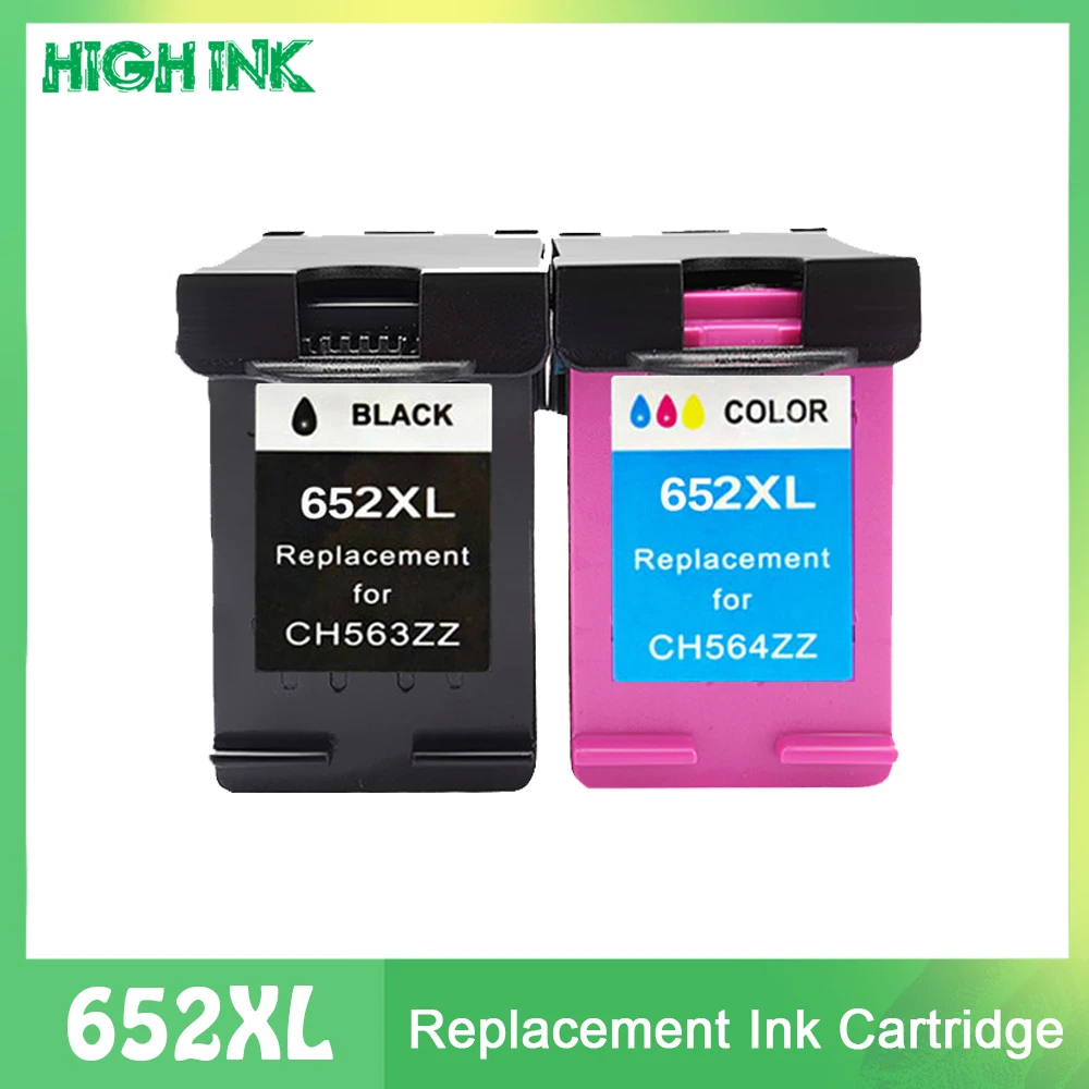 

652XL Ink Cartridge Compatible for HP 652 Deskjet 1115 1118 2135 2136 2138 3635 3636 3835 4535 2675 2676 2677 2678 5075