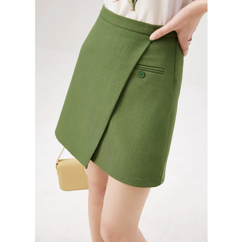 

SHUCHAN New Fashion Faldas Largas Mujer Mini Skirts High Street A-LINE Solid Above Knee, Mini Empire Polyester High Fashion