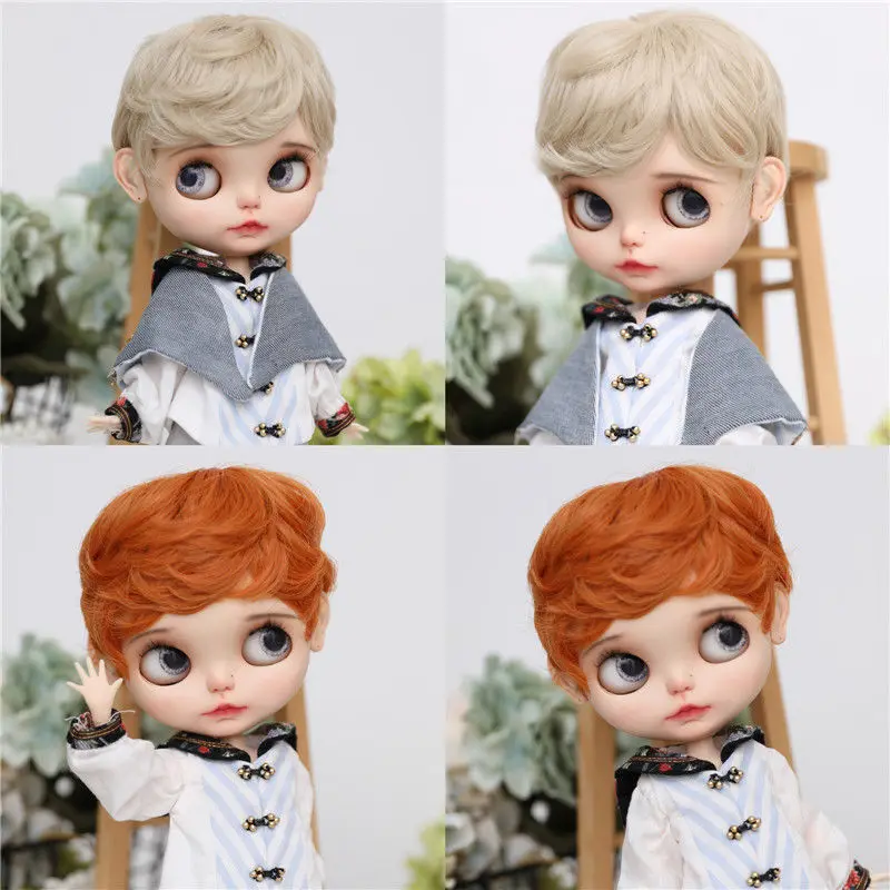 

Кукольный парик Blythe маленькая тканевая кукла высокотемпературные шелковые короткие волосы 9-10 дюймов накладные волосы