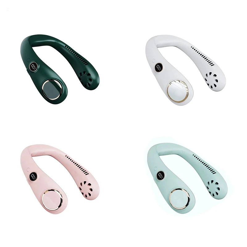 

Mini Fan Convenient Hanging Neck Fan USB Neck Fan Rechargeable Portable Leafless Air Cooler Wireless Smart Hanging