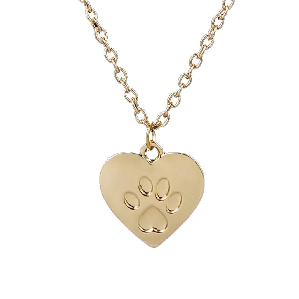 Модное ожерелье для женщин в форме сердца с собакой кулоном виде животного