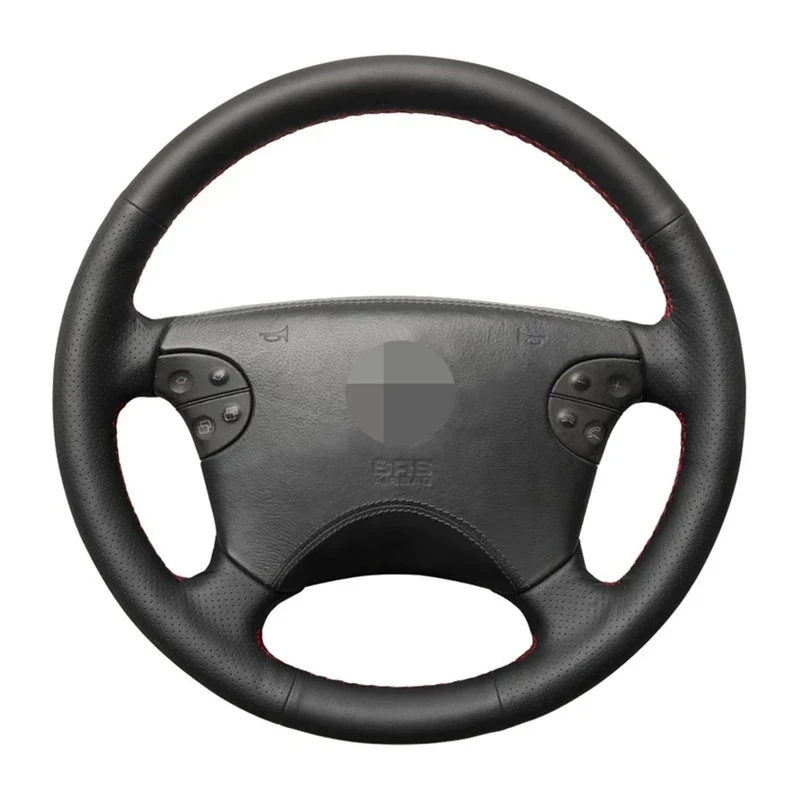 

Car Steering Wheel Cover Genuine Leather For Mercedes Benz CLK-Class W208 C208 E-Class W210 G-Class W463 1999-2002 2003