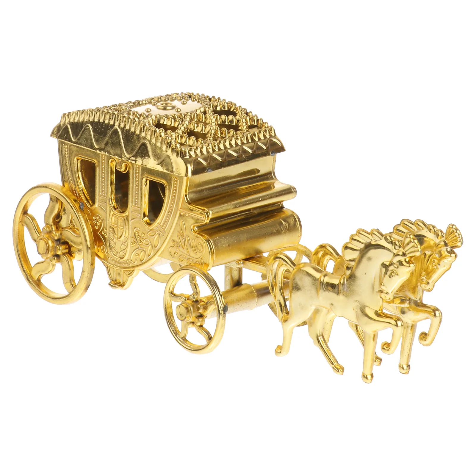 

1 Pc Carriage Candy Box Chocolate Boxes Carriage Decorative Party Favors for Party Wedding Supplies ( Golden )