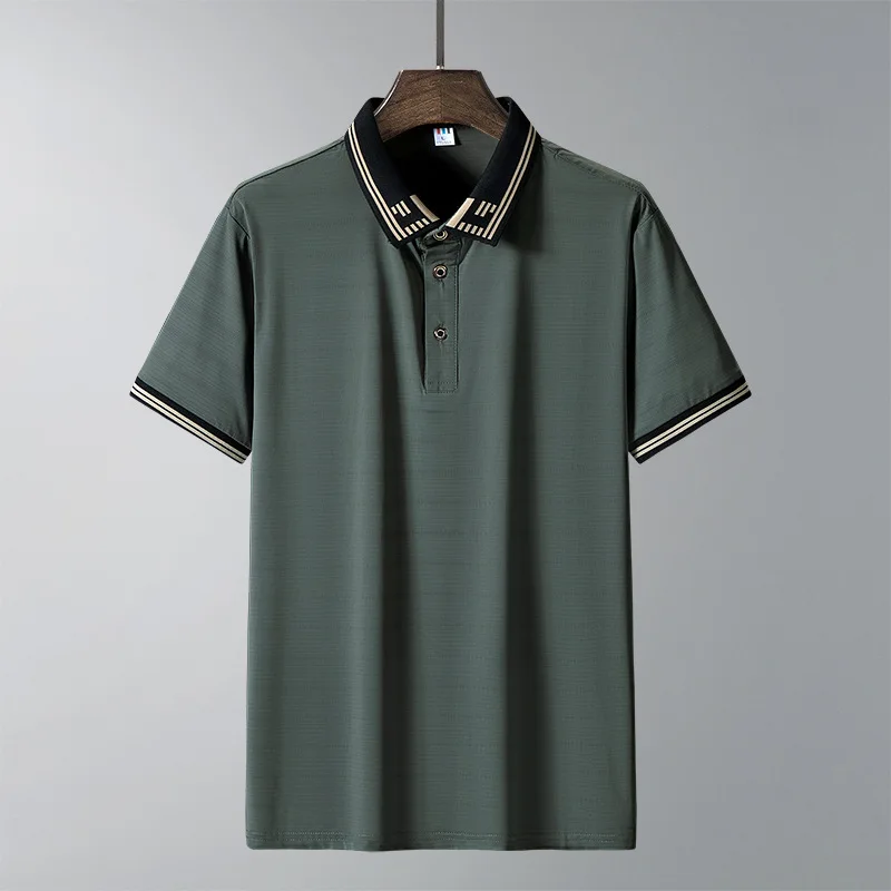 2022 футболка с коротким рукавом мужская ледяная шелковая дышащая рубашка-поло