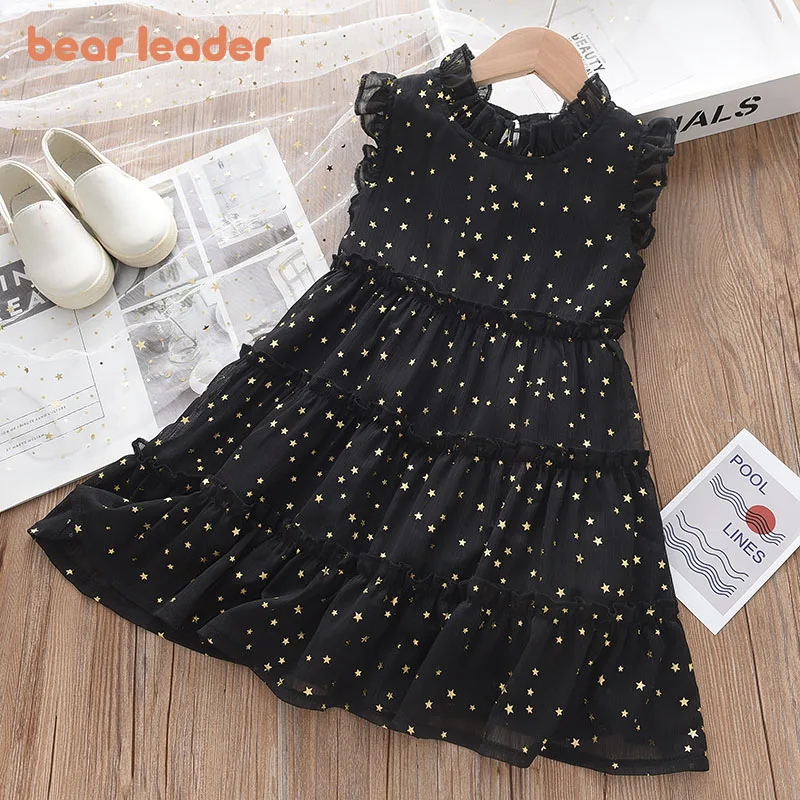 

Bear Leader Baby Girls Princess Dresses Sleeveless Kids Clothes Summer Children Clothing Starts Sweet Party Mesh Vestidos 3-7Y