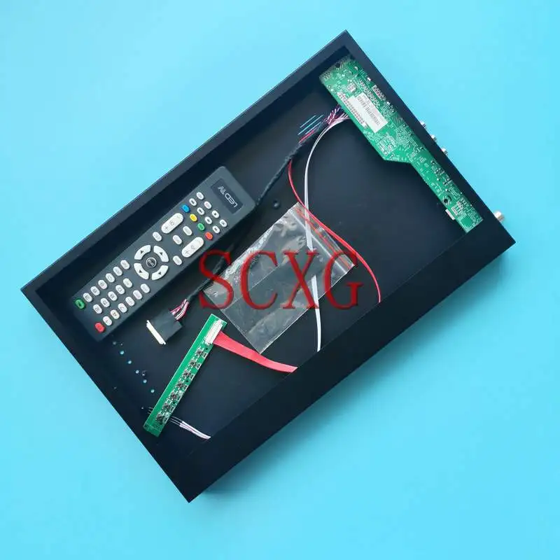 

Analog TV Controller Board+Metal Case Fit B140XTN01.3 B140XTN02.0/3/5 DIY Kit HDMI-Compatible 14" LVDS 40Pin VGA USB RF 1366*768
