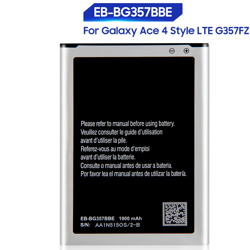 

Replacement Battery For Samsung Ace 4 GALAXY Ace Style LTE SM-G357FZ G357 with NFC Rechargeable Battery EB-BG357BBE 1900mAh