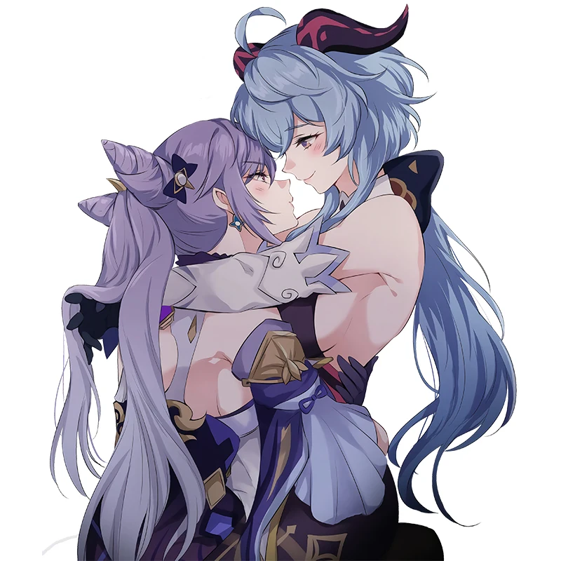 

Горячие сексуальные аниме Ganyu и Keqing Genshin ударные мотоциклетные наклейки виниловые наклейки на автомобиль украшение