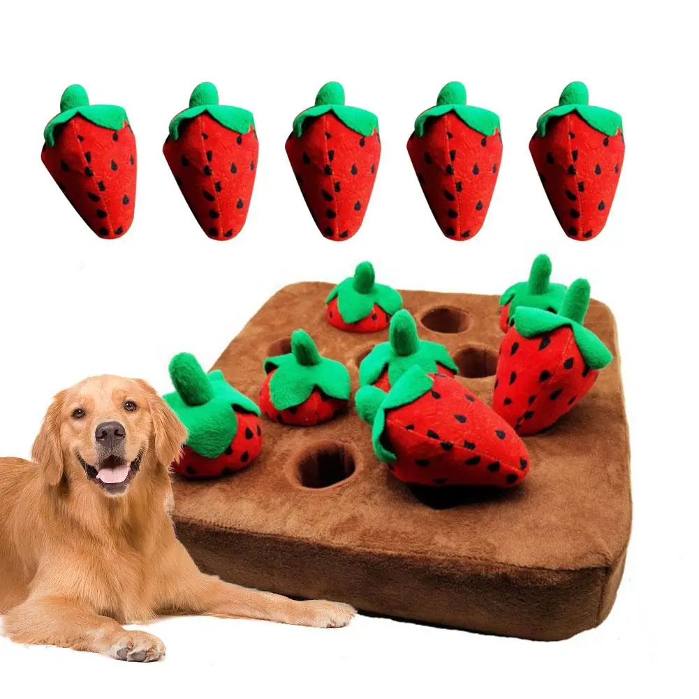 

12 Plush Strawberry Enrichment Dog Puzzle Toys Hide Toy Seek Dog Strawberry Snuffle And Strawberry Toys Patch Farm Dog O6P9