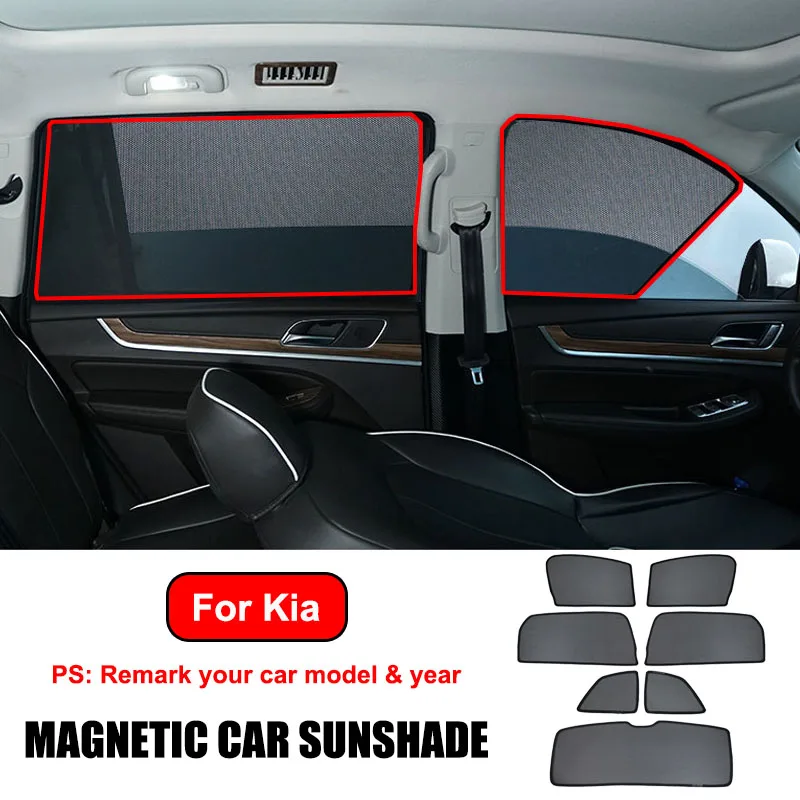 

Car Sun Shade For Kia Sportage Sorento Carens Forte KX3 KX5 KX7 Magnetic Curtain Side Window SunShade Mesh Blind Fully Covered