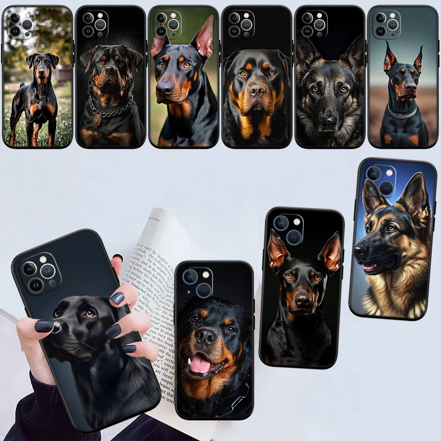 Фото Чехол FD33 с изображением ротвейлера и добермана для Samsung A11 A12 A13 A15 A52S A53 A55 A56 A70 A71 A72 A73 F06 F16 F56 S10 Plus S10e №2