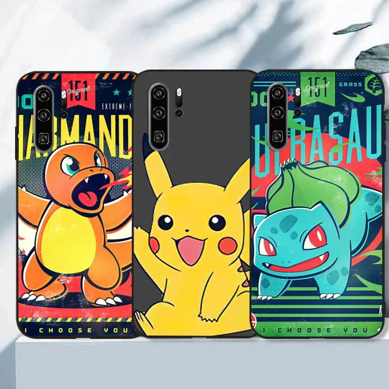 

Pokemon Pikachu Phone Cases For Huawei Honor P30 P40 Pro P30 Pro Honor 8X V9 10i 10X Lite 9A 9 10 Lite Cases Soft TPU Funda