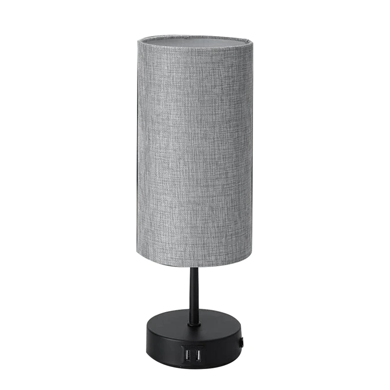 

1 Pcs Bedside Lamp 3 Way Dimmable Nightstand Fabric Shade For Bedroom Living Room Office US Plug