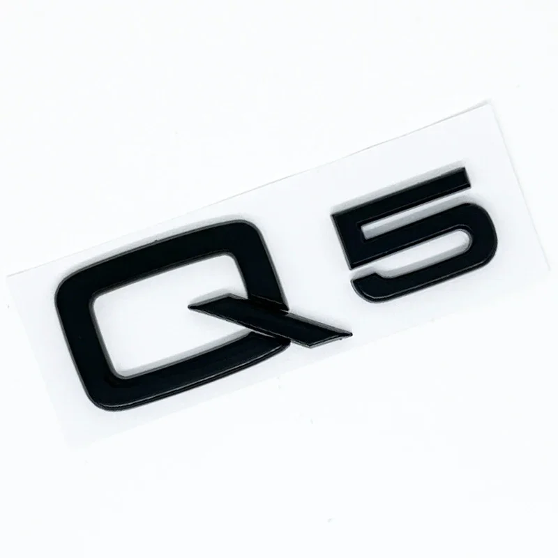 Черные серебристые буквы Q2 Q3 Q4 Q5 Q6 Q7 Q8 30 35 40 45 50 55 TDI TFSI 2.0T Эмблема для Audi, наклейка на крыло, багажник, задний логотип (art.: 3920dbbf098be) - 3920dbbf098be